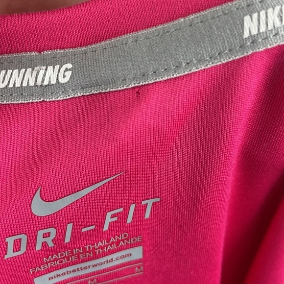 Nike Miler Running Dri-Fit Shirt Women Medium Short Sleeve Pink/Orange - Picture 11 of 13